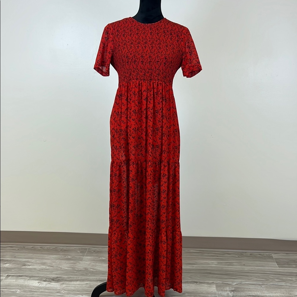Zara Red Casual Sundress Maxi
